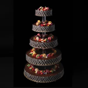Bryllupskake sjokolade 110-134 pers 5 etg.