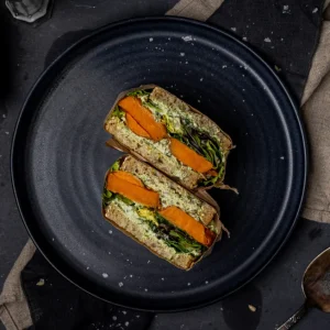 Søtpotet med ostekrem sandwich