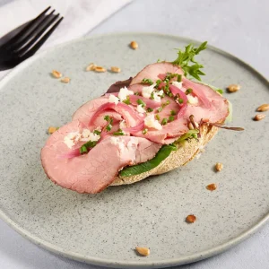 Roastbeef, halvt rundstykke