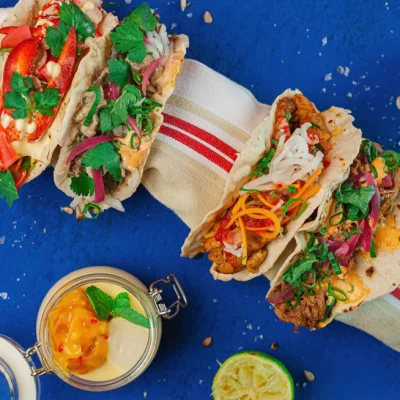 Mexicansk tacomeny med dessert. Min.150 pers.