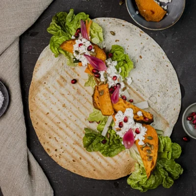 Søtpotet og feta - hel wraps
