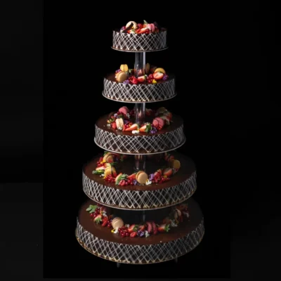 Bryllupskake sjokolade 110-134 pers 5 etasjer