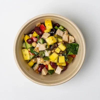 Protein bowl kylling med peanøtter
