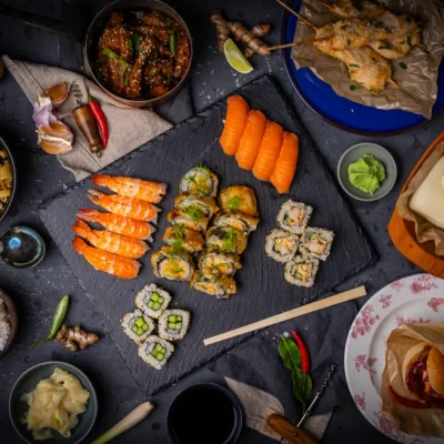 Asiatisk buffet. Min.150 pers.